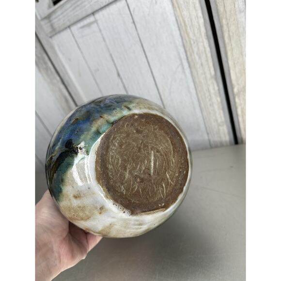 Vintage Wine Decanter & Stopper Decanter Ceramic Hand Painted Glazed Signed - Picture 4 of 6